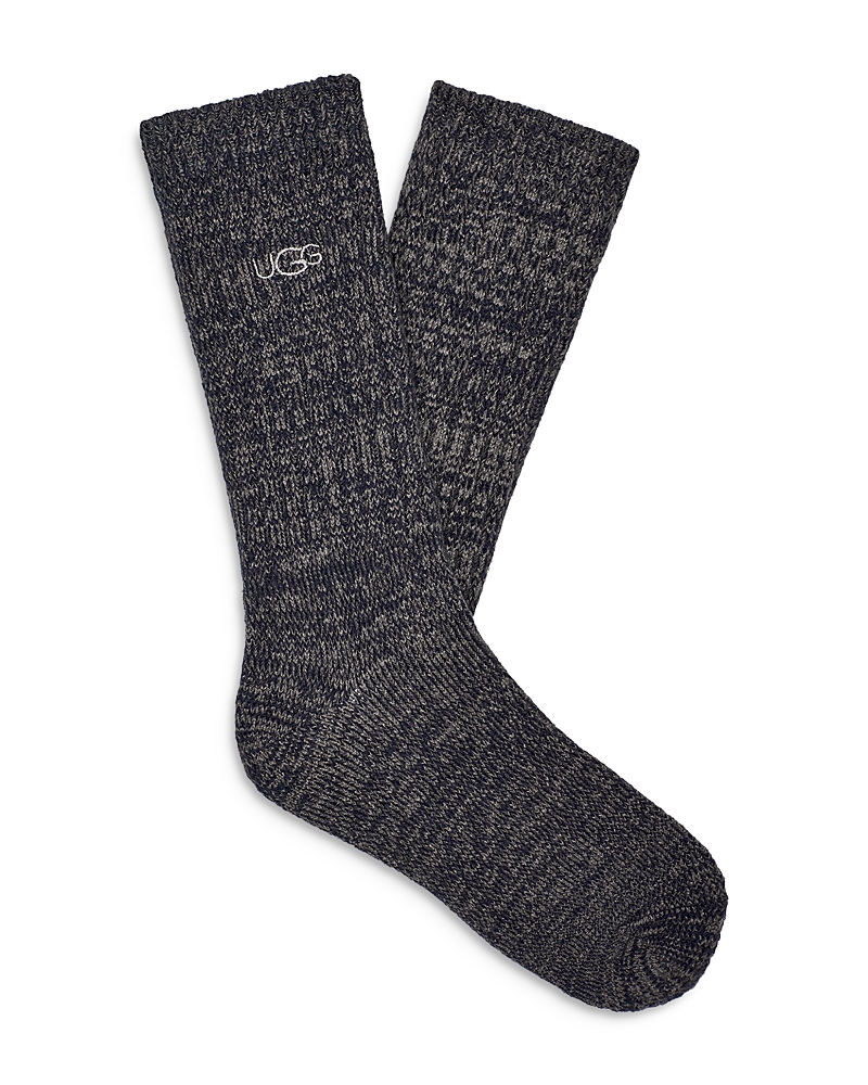 Ugg Trey Rib Crew Socks In Navy