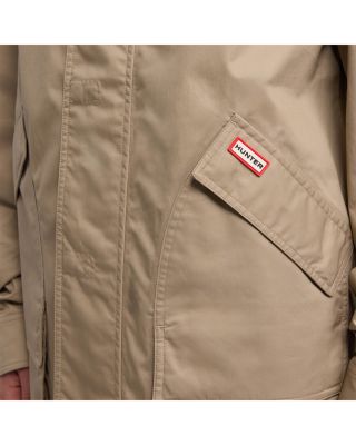 Downing Coated Cotton Hooded Rain Jacket 