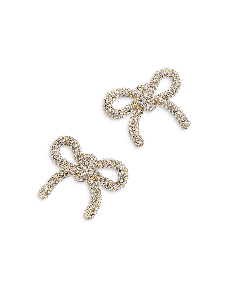 Baublebar Jenny Bow Drop Earrings In Gold/white