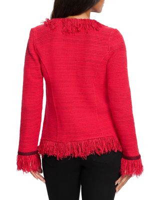 Statement Fringe Mix Knit Jacket main image 1
