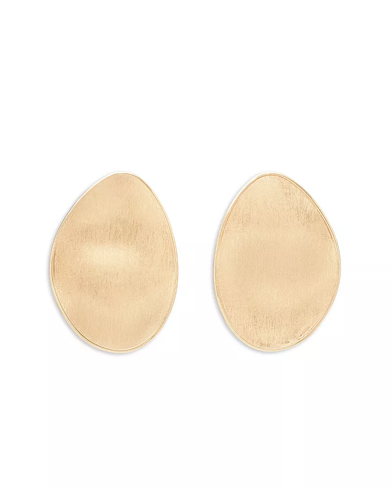 Marco Bicego 18K Yellow Gold Lunaria Large Textured Disc Statement Earrings