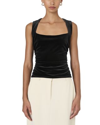 Stretch Velvet Corset Top