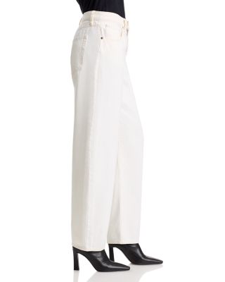 Low Slung Barrel Leg Jeans in Au Natural Clean