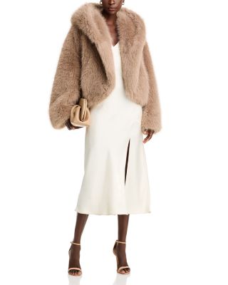 BOSS NAOMI x BOSS 2.0 Cabarette Faux Fur Coat | Bloomingdale's
