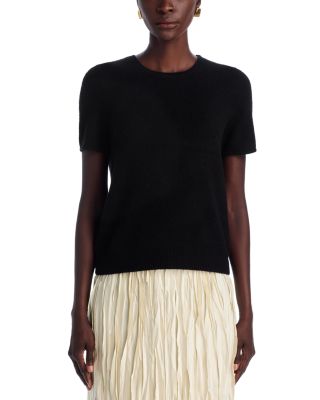 100% Cashmere Short Sleeve Shell Top - Exclusive