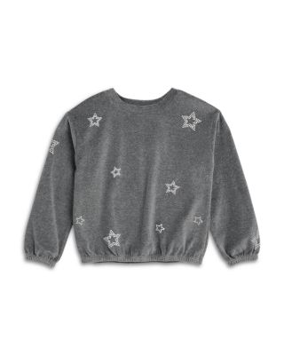 Splendid - Girls' Silver Stars Sweatshirt - Big Kid