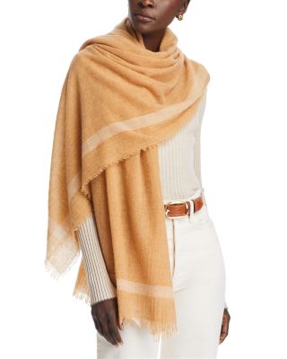 Vince - Border Stripe Lightweight Cashmere Scarf