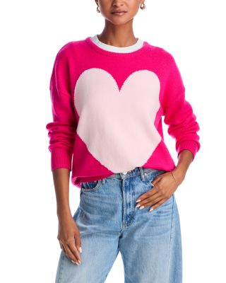 AQUA - Crewneck Heart Graphic Sweater - Exclusive