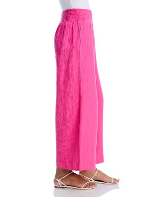 Supersoft Gauze Boyfriend Shirt & Smocked Pants Swim Cover-Up