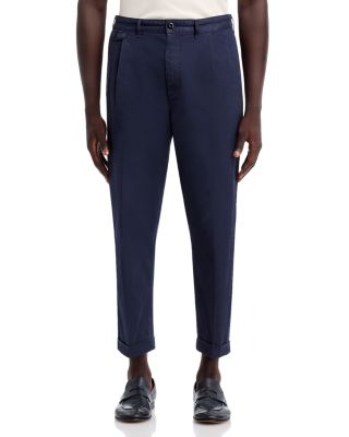 Pleated Cropped Chino Pants