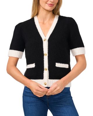 CeCe - Contrast Trim Cardigan