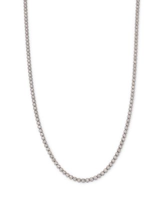 Bloomingdale's Fine Collection - Diamond Crown-Set Matinee Tennis Necklace in 14K White Gold, 12 tcw