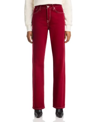 The Standard High Rise Straight Jeans in Currant