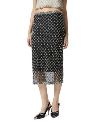 PINKO - Carrieri Embellished Midi Skirt
