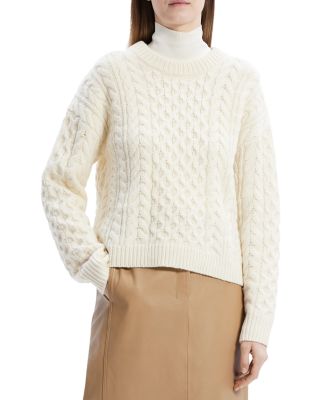 Theory - Wool Cashmere Aran Knit Sweater
