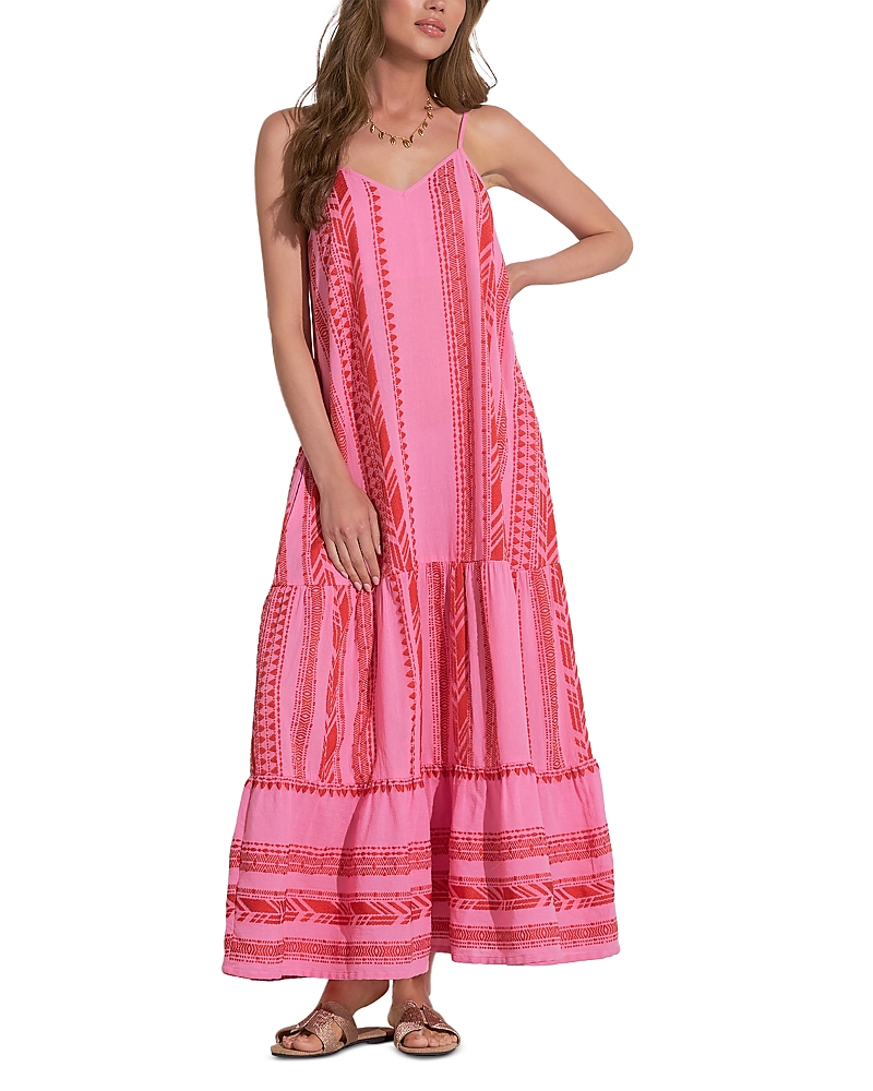 Elan Spaghetti Strap Maxi Swim Cover-Up Dress