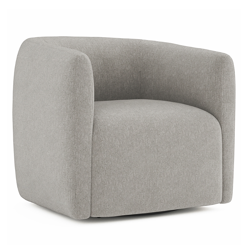 Bernhardt Connel Swivel Chair, In Fabric In Gray Fabric - D