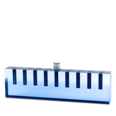 Oil Menorah Navy Blue