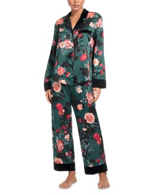 In Bloom by Jonquil - Satin and Velour Pajama Set