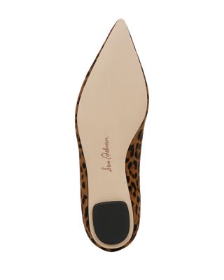 Women's Nori Pointed Toe Leopard Print Calf Hair Flats