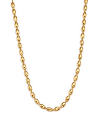 Alberto Amati - 14K Yellow Gold Oval Bead Necklace, 18"