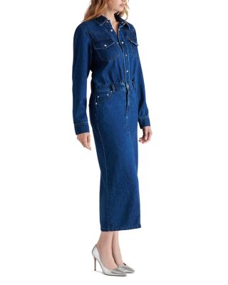 steve madden denim dress Steve Madden Talasyn Bubble Hem Denim Dress