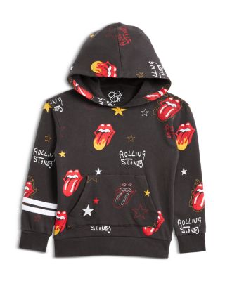 CHASER - Boys' Rolling Stones Print Long Sleeved Hoodie With Strapping - Little Kid, Big Kid