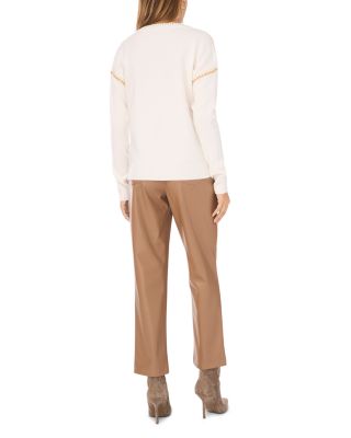 V Neck Whipstitch Sweater