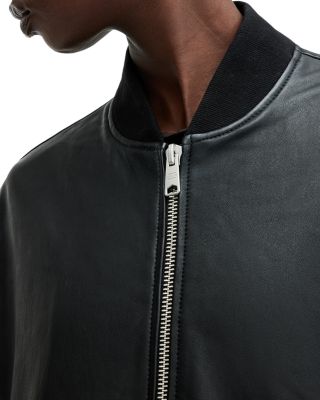 Yara Lea Leather Bomber Jacket