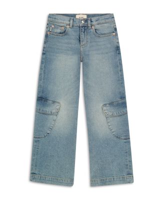 Girls' Nini Wide Leg Jeans in Aged Mid Cargo - Big Kid