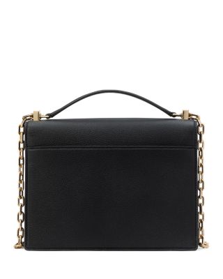 Deco Pebbled Leather Small Chain Shoulder Bag 