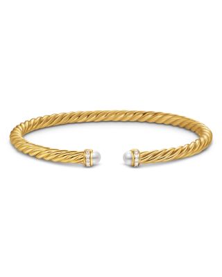 Cablespira Flex&reg; Bracelet in 18K Yellow Gold with Gemstones and Diamonds, 4mm