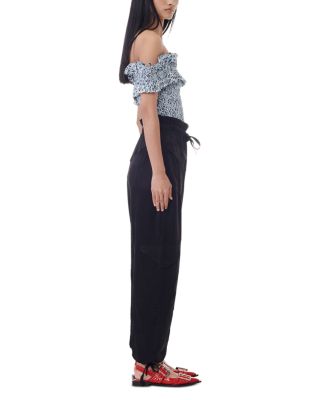 Washed Satin Pocket Pants