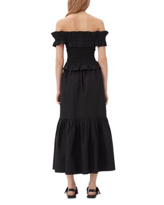 Cotton Poplin Maxi Flounce Skirt