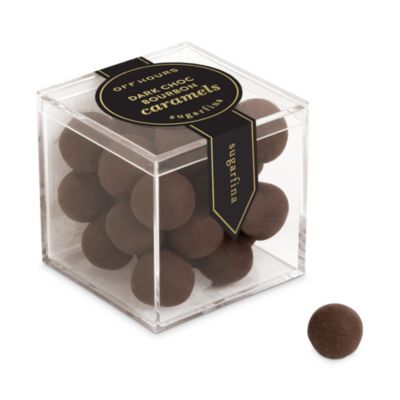 Dark Chocolate Bourbon Caramels, Set of 4