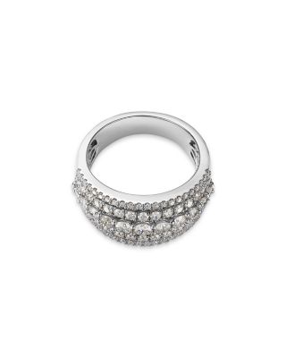  Diamond Multi-Row Band in 14K White Gold, 1.50 tcw