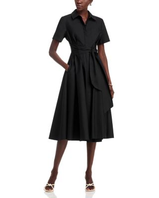 TOCCIN - Megan Tie Front Midi Shirt Dress