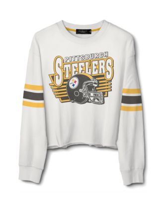  Women's NFL Pittsburgh Steelers Kickoff Crop Crew Fleece Sweatshirt