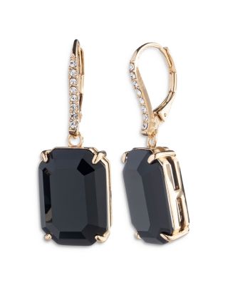 Ralph Lauren - Pav&eacute; & Baguette Crystal Drop Earrings in Gold Tone