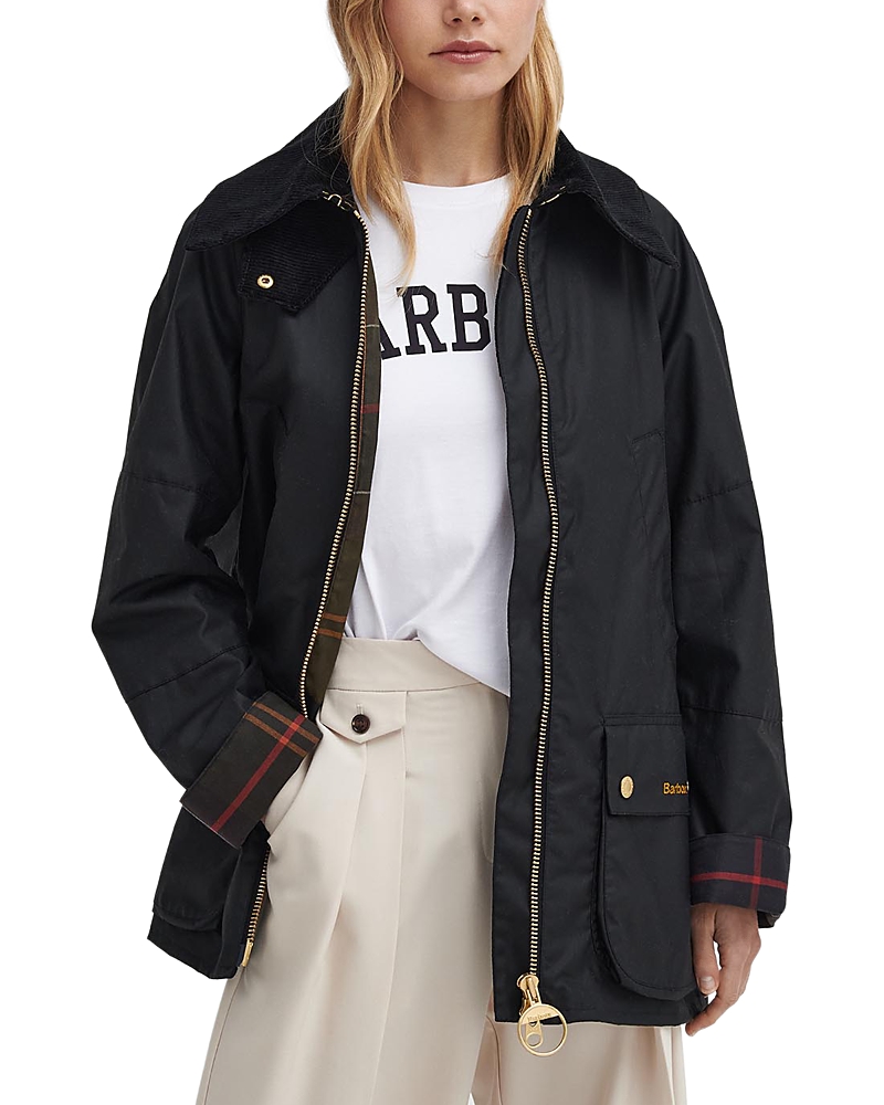 Barbour Allerston Womens Wax Jacket In Black