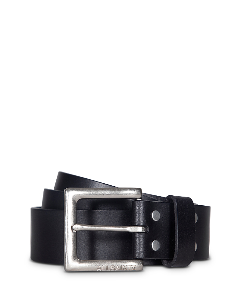Allsaints Men's Leather Belt In Black