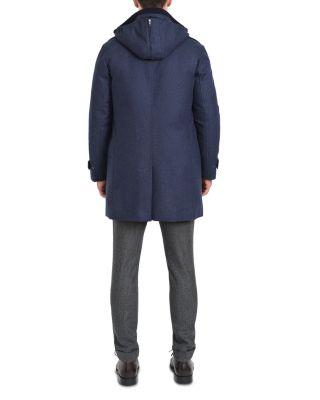 Down Filled Euro Coat With Removable Hood