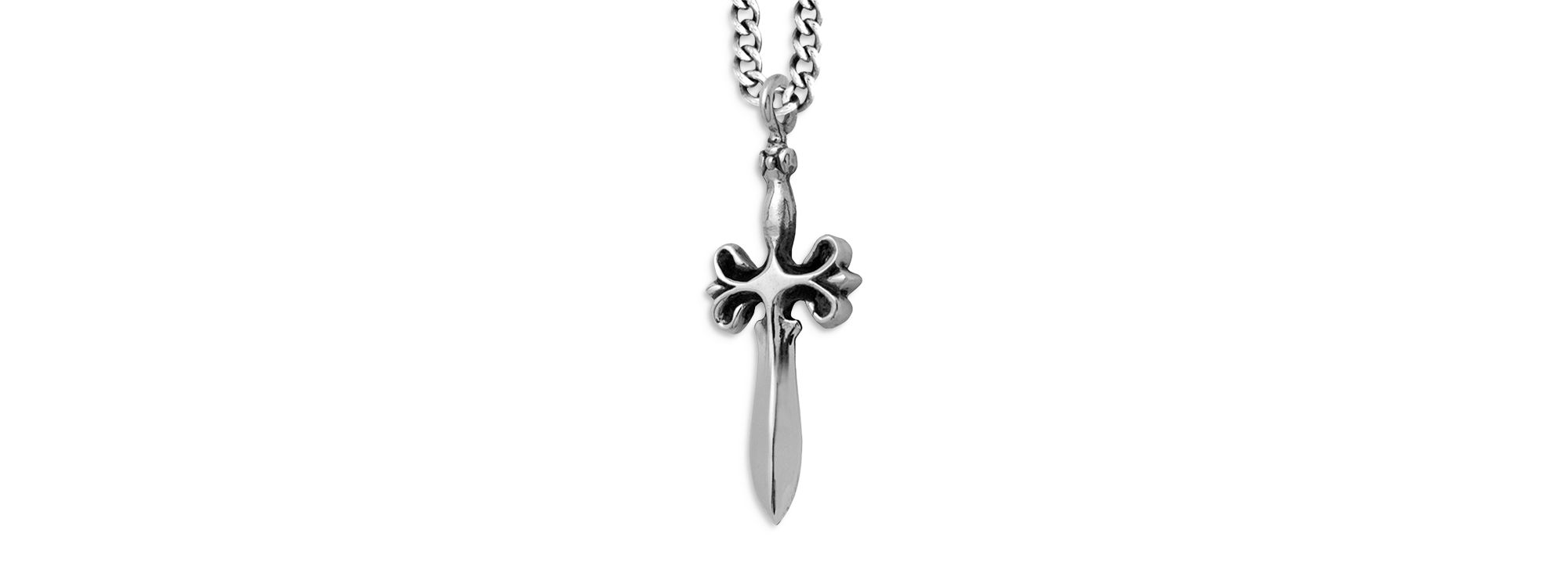 Dagger Pendant Necklace, 24" - Image 1