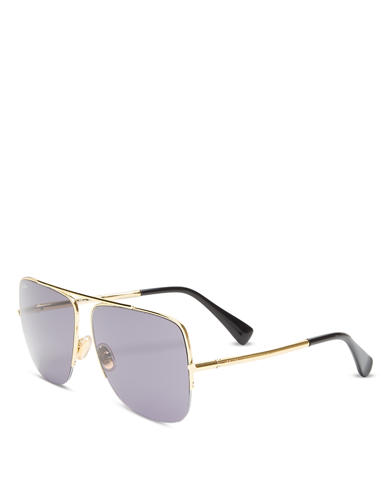 Max Mara Menton Aviator Sunglasses, 59mm In Gold/smoke