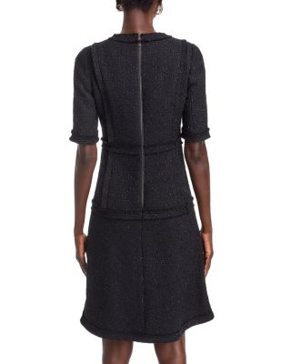 Metallic Tweed Geo Stripe Dress