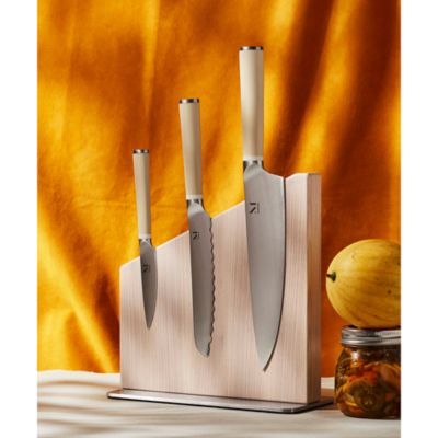 Set of 3 Japanese High Carbon Stainless Steel Knives and Holder