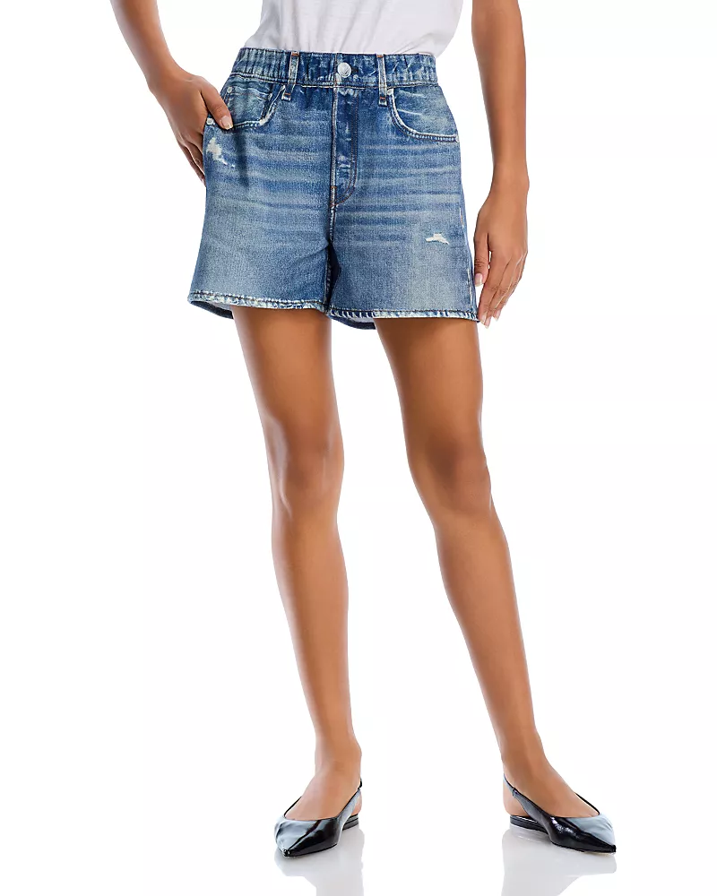 rag & bone Miramar Walking Cotton Terry Sweatpant Jean Shorts