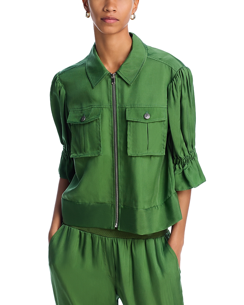 Cinq À Sept Cinq A Sept Holly Cropped Twill Jacket In Rosebud