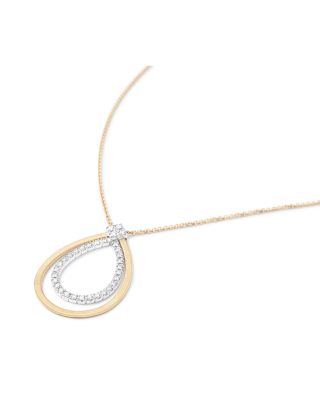 Marco Bicego 18K Yellow Gold Masai Diamond Cushion Cut Solitaire Coil Collar Necklace, 16.5"