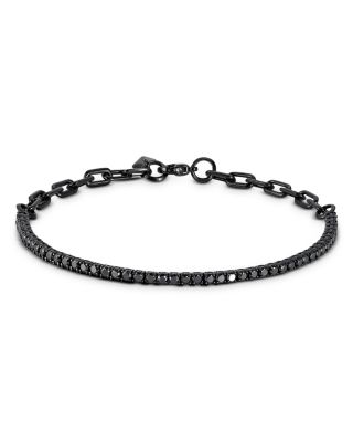 18K Black Gold Black Diamond Tennis Bracelet